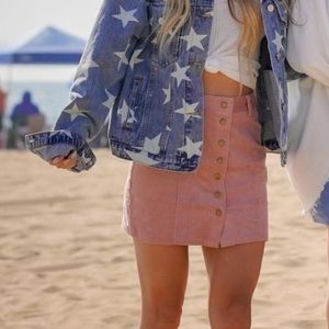 NWOT Mauve corduroy skirt